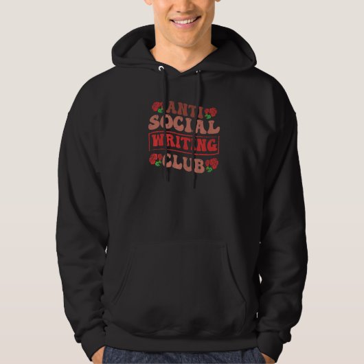Anti Social Writing Club - Funny Introvert Premium Hoodie (Vorderseite)