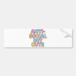 Anti-Sozial, aber süß – Lustige Introvertierten-Äs Autoaufkleber