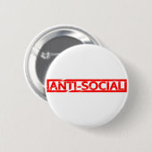 Anti-soziale Briefmarke Button (Vorne & Hinten)