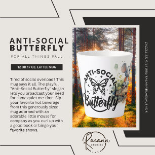 Anti-Soziale-Schmetterling-Latte-Mug Milchtasse
