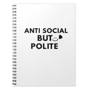 Anti-sozialer, aber höflicher lustiger Introvertie Notizblock