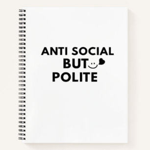 Anti-sozialer, aber höflicher lustiger Introvertie Notizblock