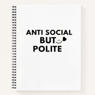 Anti-sozialer, aber höflicher lustiger Introvertie Notizblock