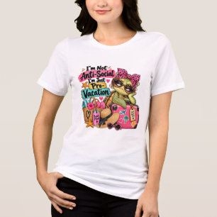 Anti-Sozialer Pro-Urlaub Introvertierter Meeressch Tri-Blend Shirt