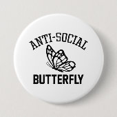 Anti-Sozialer Schmetterling Button (Vorderseite)