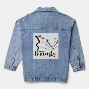Anti-Sozialer Schmetterling Jeansjacke