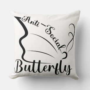 Anti-Sozialer Schmetterling Kissen