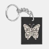 Anti-sozialer Schmetterling Schlüsselanhänger (Vorderseite links)