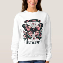 Anti-sozialer Schmetterling Sweatshirt