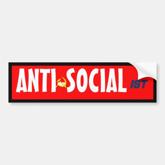 Anti-Sozialistisch Autoaufkleber (Vorne)