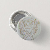 Anti-Stalking Awareness Angel White Ribbon Button (Vorne & Hinten)