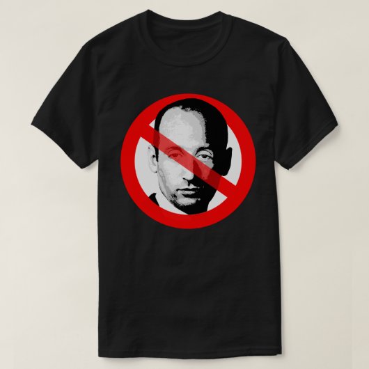 Anti Stephen Miller überquerte das Gesicht T-Shirt (Design vorne)