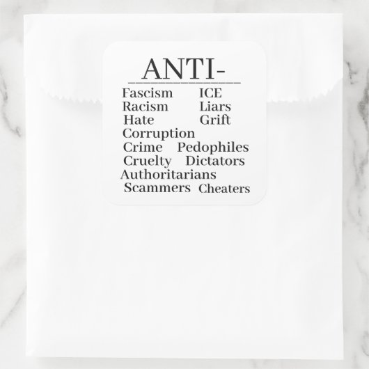 Anti- Sticker (Tasche)