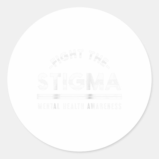 Anti - Stigma Mental Health Awareness Raglan Baseb Runder Aufkleber (Vorderseite)