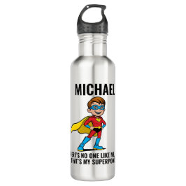 ANTI-STRESS KIDS HERO SUPERHERO POWER EDELSTAHLFLASCHE