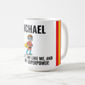 ANTI-STRESS KIDS HERO SUPERHERO POWER KAFFEETASSE (VorderseiteRechts)