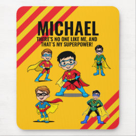 ANTI-STRESS KIDS HERO SUPERHERO POWER RED MOUSEPAD