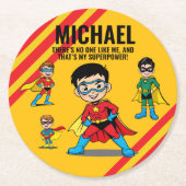 ANTI-STRESS KIDS HERO SUPERHERO POWER TEAM RUNDER PAPPUNTERSETZER (Vorderseite)