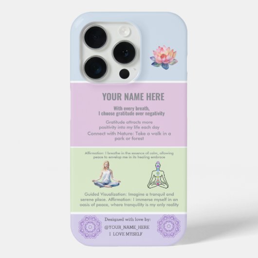 ANTI-Stress loto FLOWER YOGA CHAKRA PEACE Case-Mate iPhone Hülle (Rückseite)