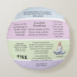 ANTI-STRESS RELAX CALM Meditation PEACE Rundes Kissen