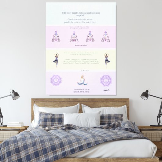 ANTI-Stress with every breath I choose gratitude Leinwanddruck (Insitu (Schlafzimmer))