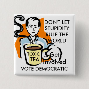 ANTI-TEA PARTY-KNOPF BUTTON