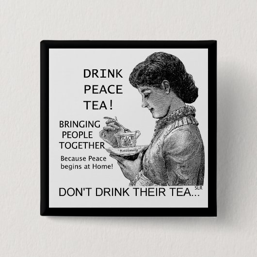 ANTI-TEA PARTY-KNOPF BUTTON (Vorderseite)