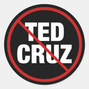 Anti Ted Cruz Texas Demokrat Black Political Runder Aufkleber