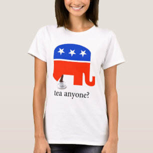 Anti-Tee Party-republikanischer Elefant kacken T - T-Shirt