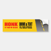 ANTI-TEXTING - HONK WENN SIE LIEBE JESUS AUTOAUFKLEBER (Vorne)