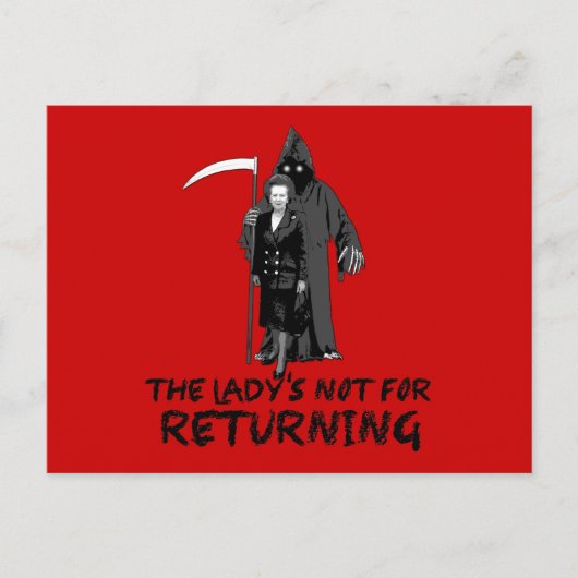 Anti Thatcher Postkarte (Vorderseite)