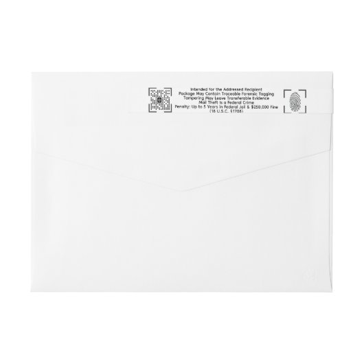 Anti-Theft White Envelope Label – Return Mail  (Rückseite)