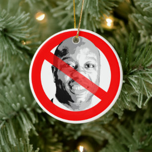 Anti Tim Scott Durchgestrichenes Gesicht Keramik Ornament