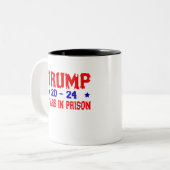 Anti-Trump 20-24 Jahre im Gefängnis, Demokrat Zweifarbige Tasse (Vorderseite Links)