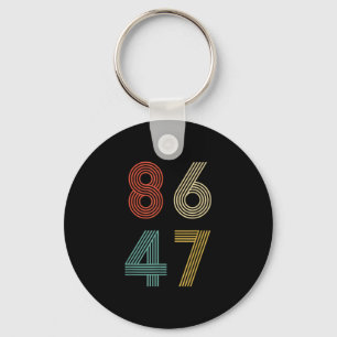 Anti Trump 8647 86 47 Anklage 47 Retro Schlüsselanhänger