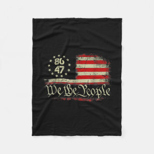 Anti Trump 8647 86 47 US-Flagge We The People Impe Fleecedecke