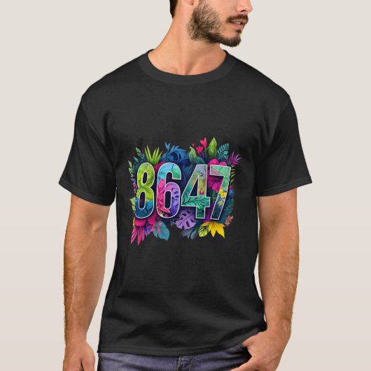 Anti Trump 8647 Floral Resist 86 47 Impeach Trump T-Shirt (Vorderseite)