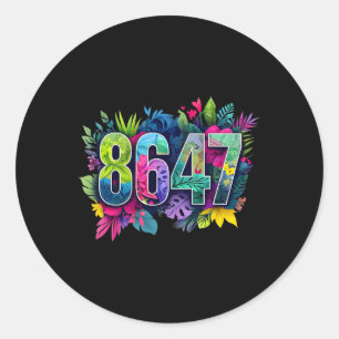 Anti Trump 8647 Florale Resistenz 86 47 Impeach Tr Runder Aufkleber