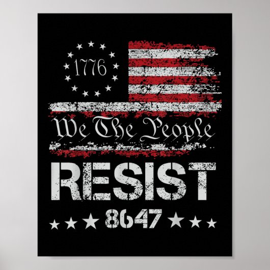 Anti Trump 8647 Resist Impeach Trump Impeach 47 86 Poster (Vorne)