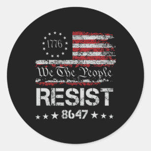 Anti Trump 8647 Resist Impeach Trump Impeach 47 86 Runder Aufkleber