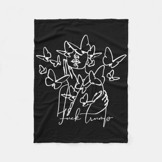 Anti Trump 86 45 Uni Erwachsene Cartoon Fleecedecke (Vorderseite)