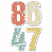 Anti-Trump - 86 47 I Aufkleber (Vorderseite)