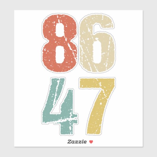 Anti-Trump - 86 47 I Aufkleber (Blatt)