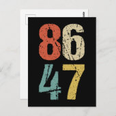 Anti-Trump - 86 47 I Postkarte (Vorne/Hinten)