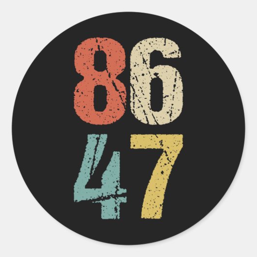 Anti-Trump - 86 47 I Runder Aufkleber (Vorderseite)
