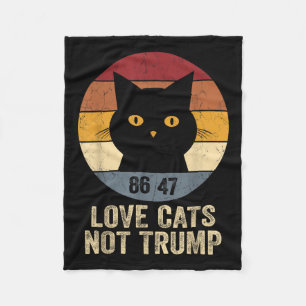 Anti Trump 86 47 Retro T-Shirt Liebe Katzen nicht Fleecedecke