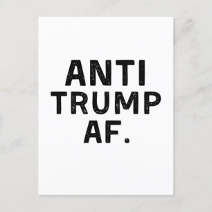 Anti Trump AF Amerikanische Demokratie Feiertagspostkarte