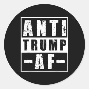 Anti Trump Af Shirt kühne liberale politische Humo Runder Aufkleber