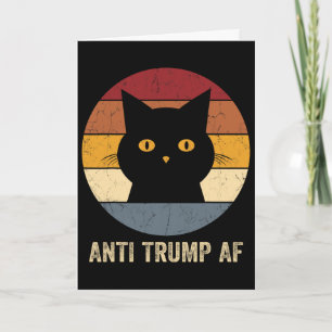 Anti-Trump-AF-Shirt Retro Lustig Anti-Trump-Katze Karte