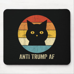 Anti Trump Af T-Shirt Retro Funny Anti Trump Katze Mousepad